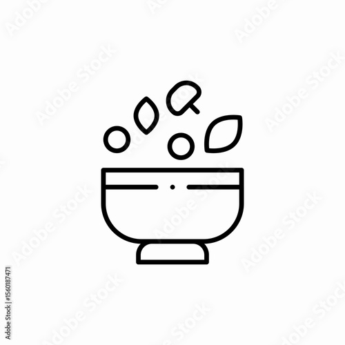 salad bowl icon sign vector