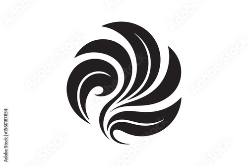 Minimalist Botanical Leaf Branch Design