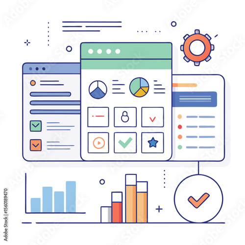 Clean and Simple Admin Panel Wireframe Design