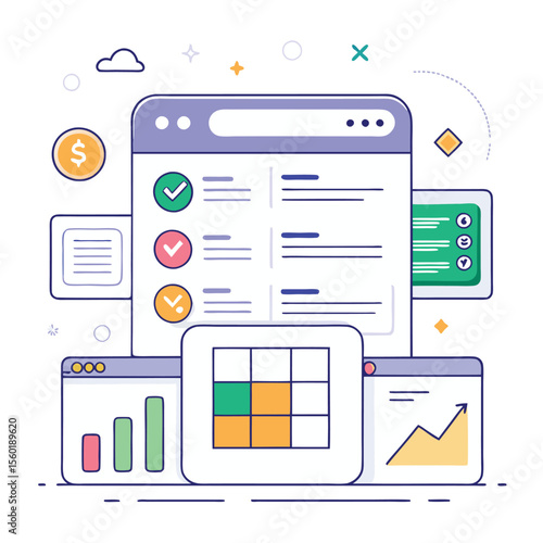 Clean and Simple Admin Panel Wireframe Design