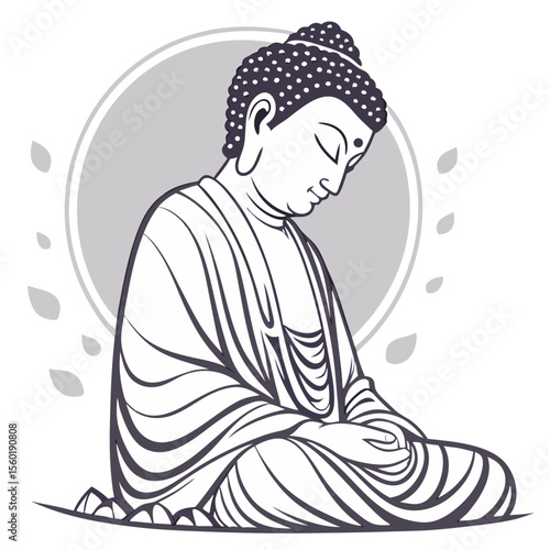Lord Buddha. Happy Vesak Day. Lord Buddha Vector