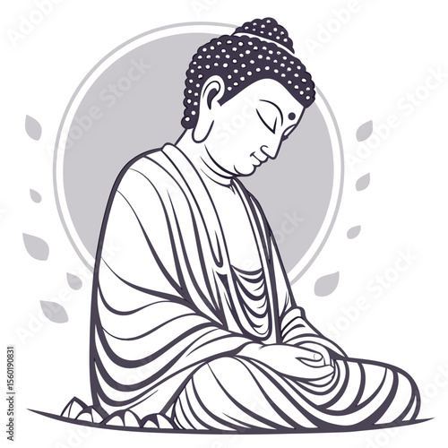 Lord Buddha. Happy Vesak Day. Lord Buddha Vector