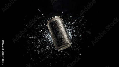 water splash isolated on black