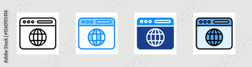 Browser Icon Collection Set Multiple Style