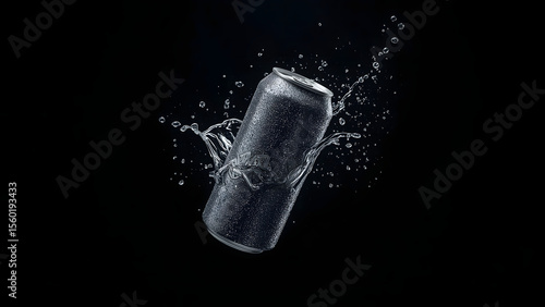 splash on black background