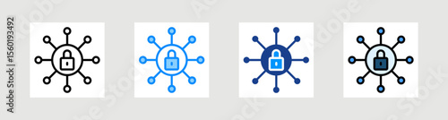 Private Network Icon Collection Set Multiple Style