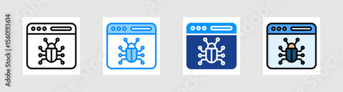 Web Crawler Icon Collection Set Multiple Style