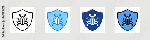 Antivirus Icon Collection Set Multiple Style