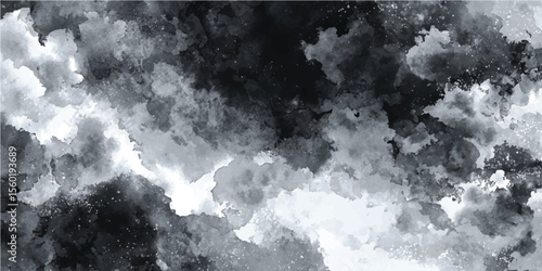 black stormy clouds with lightning. Diamond Fog or smoke color isolated background for effect, text or copyspace.
