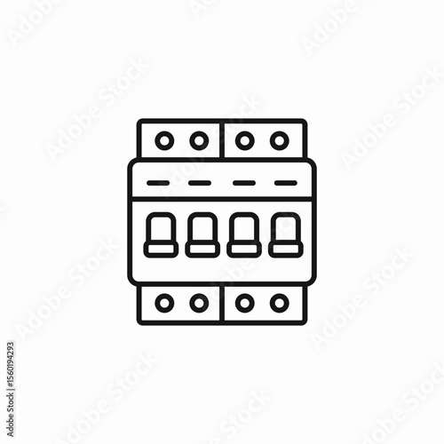 electrical circuit breaker icon sign vector