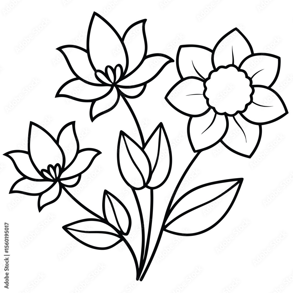 Obraz premium Flower Coloring Page