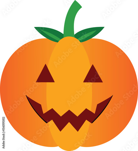 Halloween pumpkin on white background