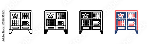 Book Shelf icon sheet multiple style collection