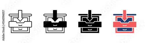 Drawer icon sheet multiple style collection