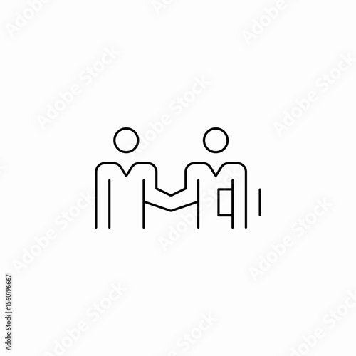 people handshake agreement icon sign vector