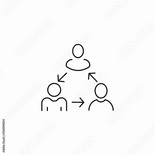people interaction flow icon sign vector