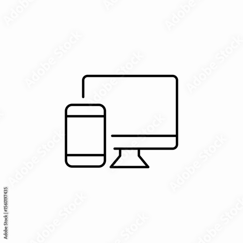 responsive device design icon sign vector