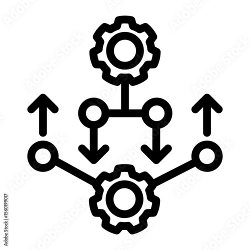 Modular Component Assembly from the Business Automation icon collection (Outline style)