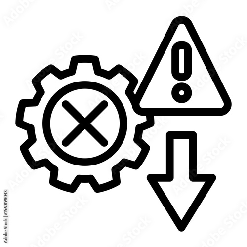 System Error Alert from the Business Automation icon collection (Outline style)
