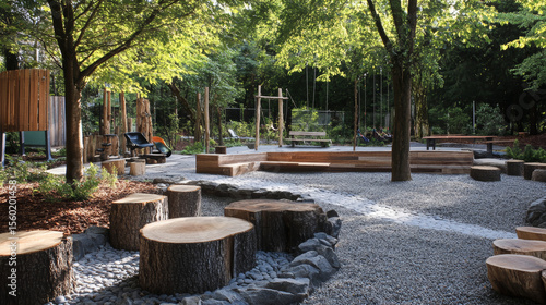 Inclusive and  Montessori-Friendly Parks Many modern parks now include: Sensory panels (textures, music, color games) Quiet zones for children who need a break.