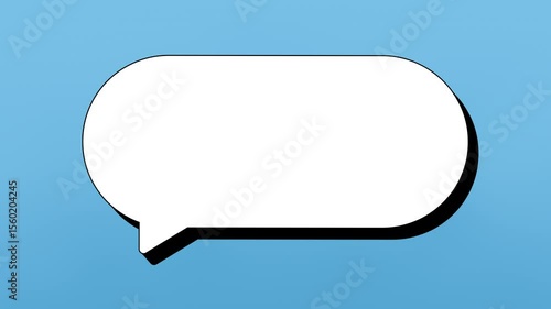 Speech bubble pop up with abstract gradient blue background. suitable for quote, information, education and marketing.