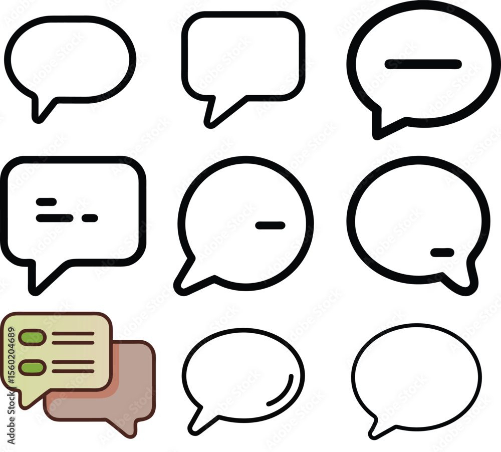 Vector messaging & chat icon Vector messaging & chat icon