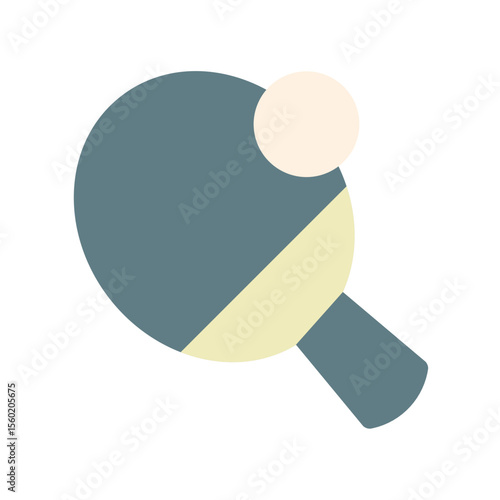 table tennis equipment flat icon
