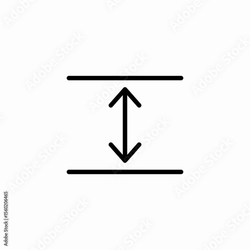 height measurement tool icon sign vector