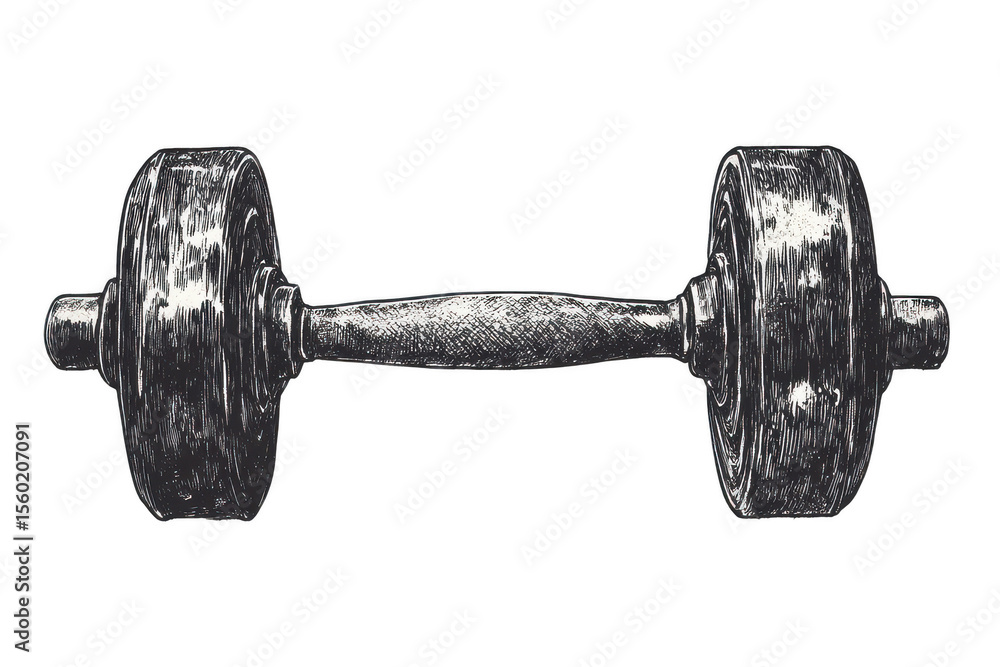 Fototapeta premium dumbbell isolated on white