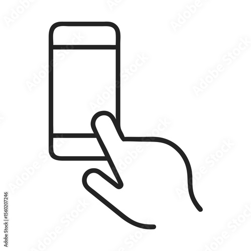 A hand interacting with a smartphone screen, illustrating user engagement with digital technology.