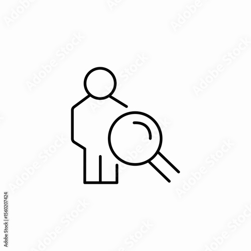 person search magnifying icon sign vector