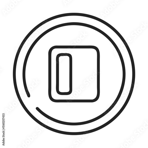 Simple outlined icon of a notebook within a circular design, representing organization and creativity.