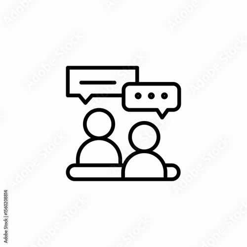 two people chatting icon sign vector