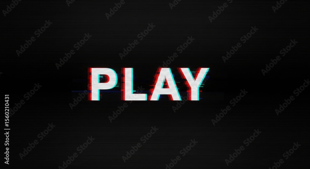Fototapeta premium PLAY Button Glitch Effect