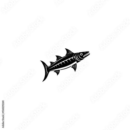 
Grunt fish silhouette flat design