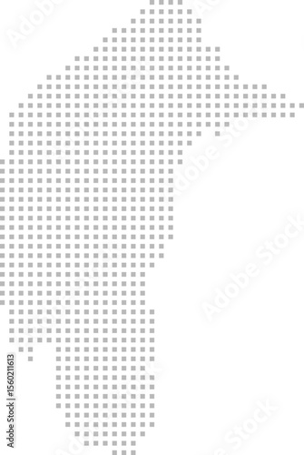 Australian Capital Territory – square dot grid vector map (Web Mercator projection, PPT-compatible & fully editable)
