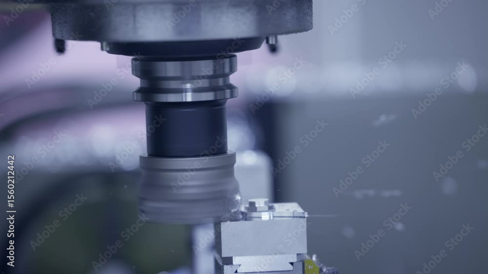 High-precision cnc milling machine in action with metalwork focus. High-precision cnc milling machine in action with metalwork focus.