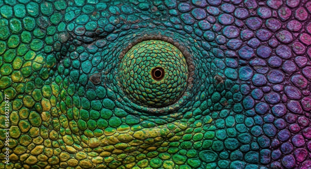 Fototapeta premium Chameleon Skin Texture Closeup