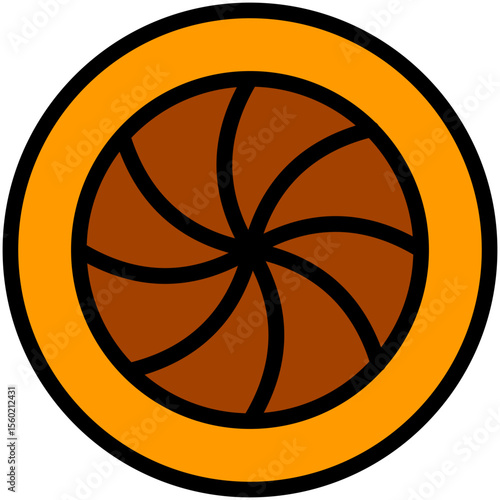 shutter filled line icon