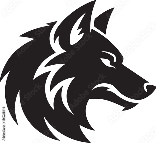 wolf, head, silhouette, wild, predator, canine, animal, nature, forest, hunter, wilderness, howl, mammal	