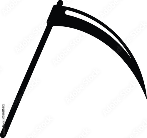 Black axe vector illustration isolated on white background. |