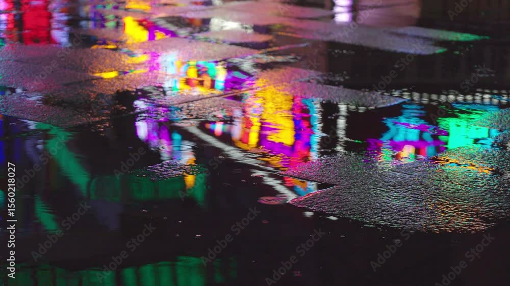 Chongqing cyberpunk city neon street scene in the rain at night
