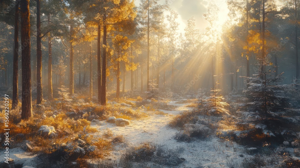 Fototapeta premium morning in the forest