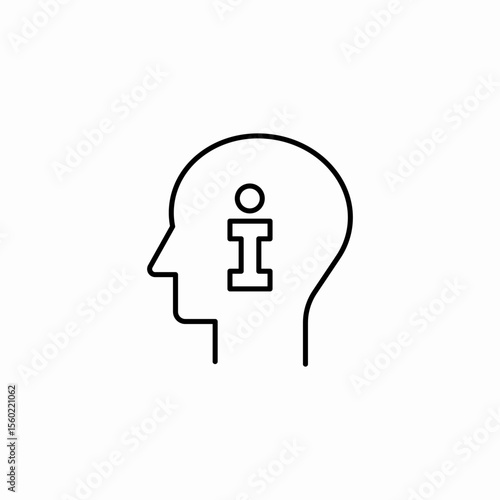 head information knowledge icon sign vector