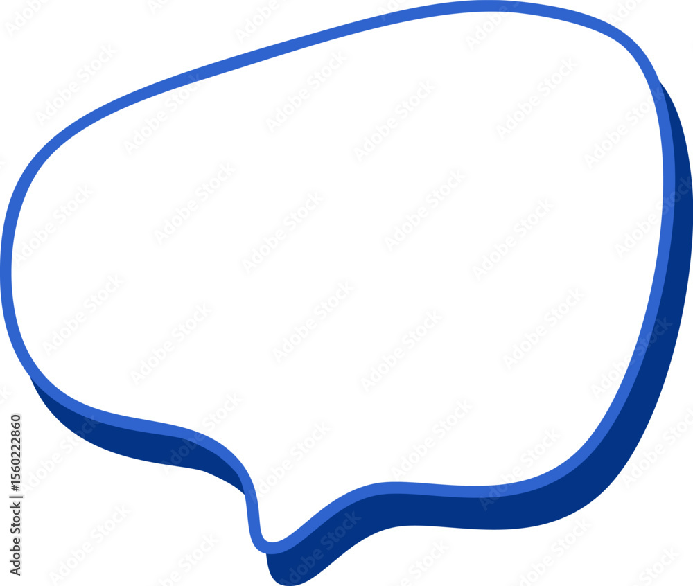 Blue vector bordered blank comics, bubble offering creative speech for text, graphics, space presentations with minimalist design