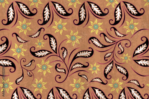 Oreintal Fora Damask Seamless pattern embroidery, art ornament print. Design for carpet, cover.wallpaper, Indian style. wallpaper, wrapping, clothing, fabric