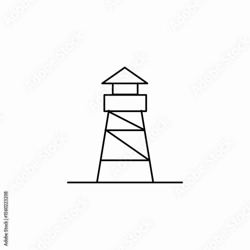 watch tower building icon sign vector