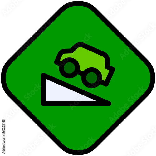 hump filled line icon