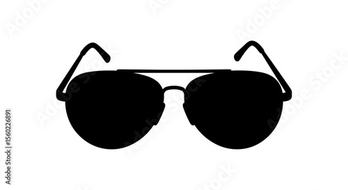 Sunglasses graphic icon. Black sunglasses sign isolated on white background. Vector illustration. EPS 10