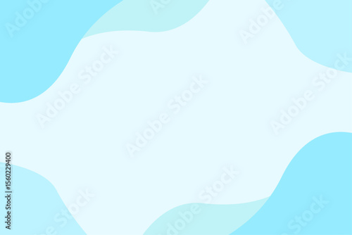 水色の波模様の抽象的なフレーム